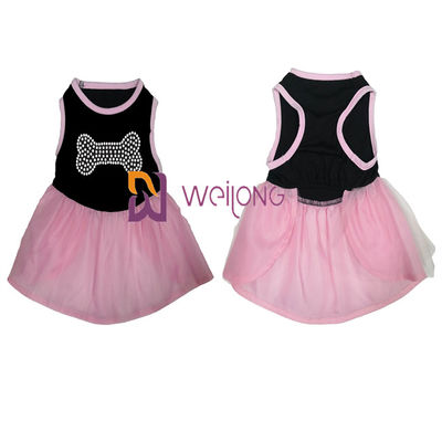 I cani caldi del Jersey il vestito/CVC dell'animale domestico di Halloween Tulle del cristallo di rocca della gonna di Tulle si sono agghindati