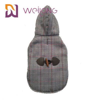 L'inverno su ordinazione di maglie con cappuccio del cane del tricot spazzolato pied de poule tiene la maglia con cappuccio calda del cucciolo di BSCI