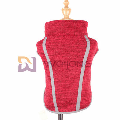 Cappotto rosso dell'animale domestico di Heather Sweatshirt Fleece Autumn Velcro per il cane