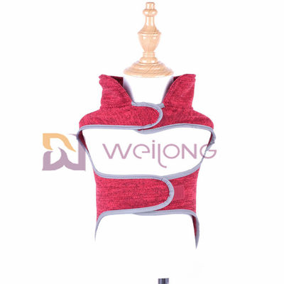 Cappotto rosso dell'animale domestico di Heather Sweatshirt Fleece Autumn Velcro per il cane