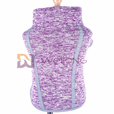 Vello del filo di ordito che allinea il cappotto porpora del cane del vello del rivestimento della maglia di ansia del cane