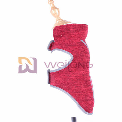 Cappotto rosso dell'animale domestico di Heather Sweatshirt Fleece Autumn Velcro per il cane