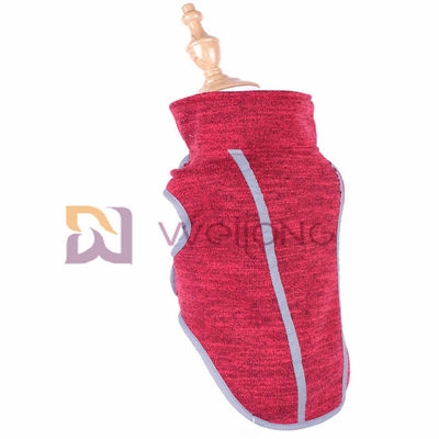 Cappotto rosso dell'animale domestico di Heather Sweatshirt Fleece Autumn Velcro per il cane
