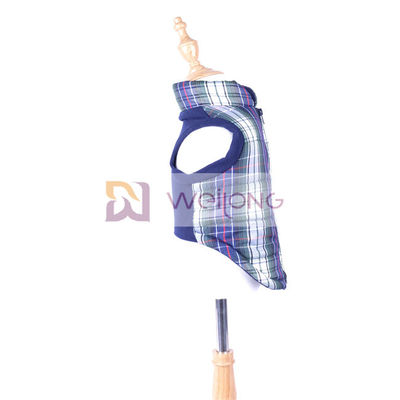 Elasticità della COSTOLA del rivestimento 2*2 del cane del plaid di Natale buona che apre i cappotti zippered del cane