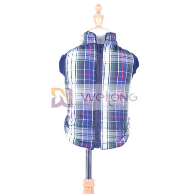 Elasticità della COSTOLA del rivestimento 2*2 del cane del plaid di Natale buona che apre i cappotti zippered del cane