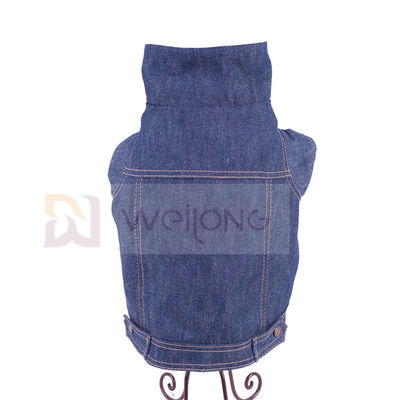 Poli cane Jean Jacket blu di inverno del rivestimento del denim dell'animale domestico di berbero di 100%