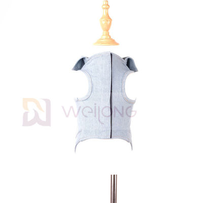 Rivestimento lavato d'annata blu del denim dell'animale domestico del cappotto dell'animale domestico di estate della primavera per il gatto del cane