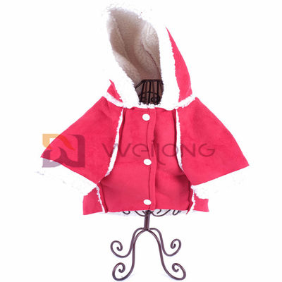 Caldo imiti la maglia con cappuccio di cuoio di Autumn Raw Edge Cute Pet dell'abbigliamento dell'animale domestico