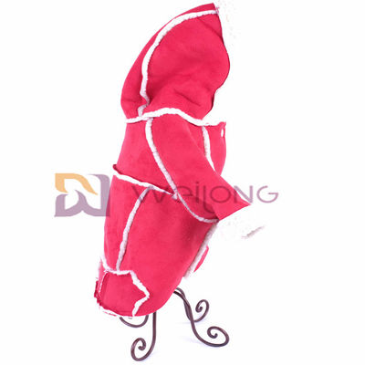 Caldo imiti la maglia con cappuccio di cuoio di Autumn Raw Edge Cute Pet dell'abbigliamento dell'animale domestico