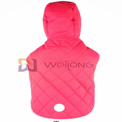 Maglia con cappuccio riflettente imbottente dell'animale domestico di apertura del Velcro del rivestimento del cane di maglia con cappuccio della toppa di Taslan