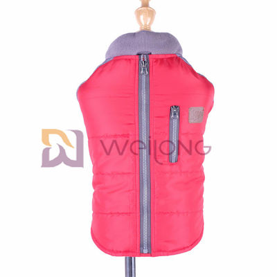 Rivestimento dell'animale domestico di apertura del Velcro della tasca della chiusura lampo del Faux per l'autunno/inverno del cane