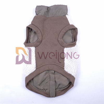 Rivestimento d'argento 2*2 RIB Low Body Dog Jackets dell'animale domestico del vello di berbero della chiusura lampo di buona elasticità per l'inverno