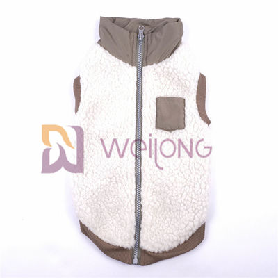 Rivestimento d'argento 2*2 RIB Low Body Dog Jackets dell'animale domestico del vello di berbero della chiusura lampo di buona elasticità per l'inverno