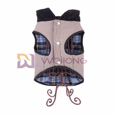 Vera tasca d'argento 100% del bottone del cotone della tela del cane del plaid dell'alta società del rivestimento XS S m. L XL