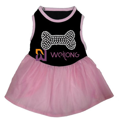 I cani caldi del Jersey il vestito/CVC dell'animale domestico di Halloween Tulle del cristallo di rocca della gonna di Tulle si sono agghindati