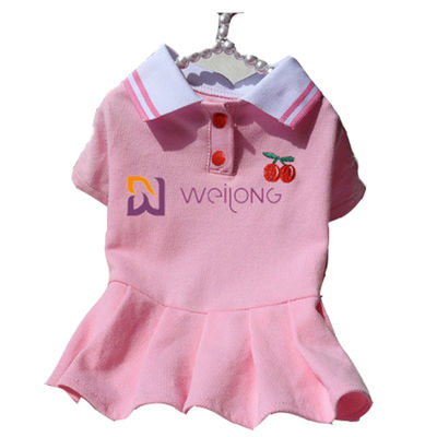 Vestito tricottato da Rib Collar Embroidered Customized Pet per la primavera/l'estate