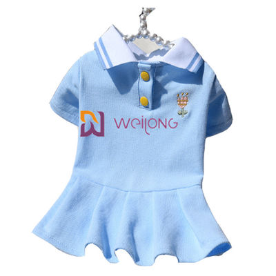 Vestito tricottato da Rib Collar Embroidered Customized Pet per la primavera/l'estate