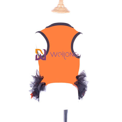 Vestito rotondo dal cane della zucca di progettazione del collo del vestito dall'animale domestico di Halloween dell'arco del nastro del raso