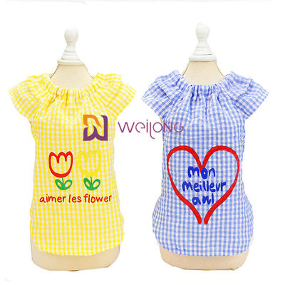 Vestito di stampa di gomma XS S m. L XL dal cucciolo del cane della tela crespa di estate di colore