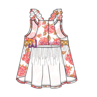 Stampa Hawai Rose Customized Strap Dog Dress di Digital per l'animale domestico