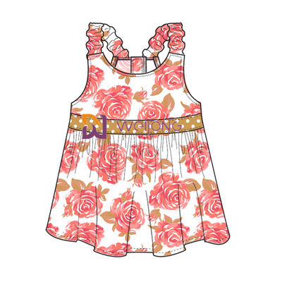 Stampa Hawai Rose Customized Strap Dog Dress di Digital per l'animale domestico