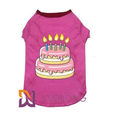 Camicia di gomma 180G su misura colore di compleanno del cucciolo della stampa