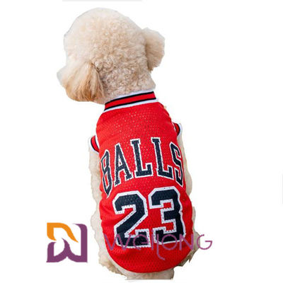 Jersey personalizzabili dell'abito dell'animale domestico di Nba della maglietta di Mesh Pet di numero della stampa