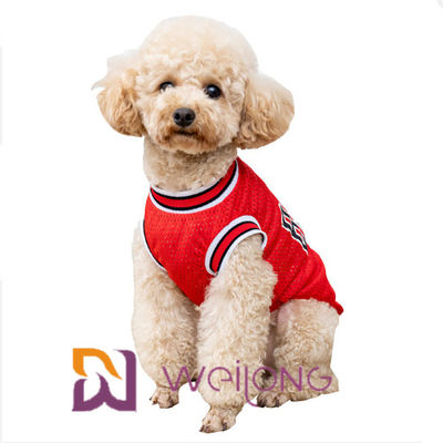 Jersey personalizzabili dell'abito dell'animale domestico di Nba della maglietta di Mesh Pet di numero della stampa