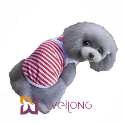 Maglietta su misura di Anchor Stripe Pet del marinaio della stampa di Digital per il cotone 100% del cucciolo