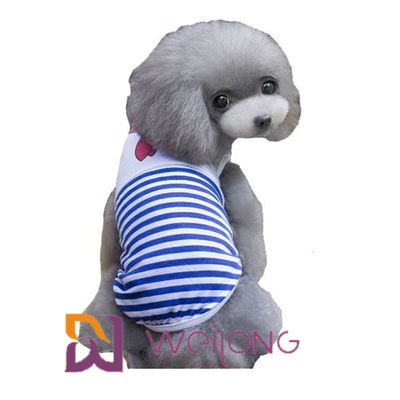 Maglietta su misura di Anchor Stripe Pet del marinaio della stampa di Digital per il cotone 100% del cucciolo