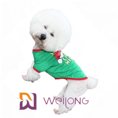 La maglietta di gomma dell'animale domestico della stampa di colore del modello ha personalizzato la maglietta di Natale del cane