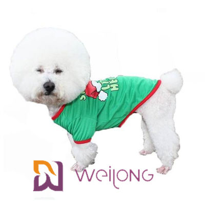 La maglietta di gomma dell'animale domestico della stampa di colore del modello ha personalizzato la maglietta di Natale del cane