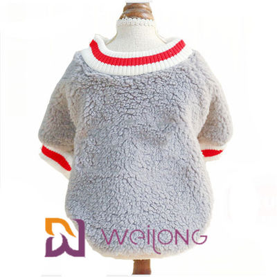 La maglietta di Rib Knit Short Sleeve Pet tiene la maglietta molle calda di Sherpa per il cane