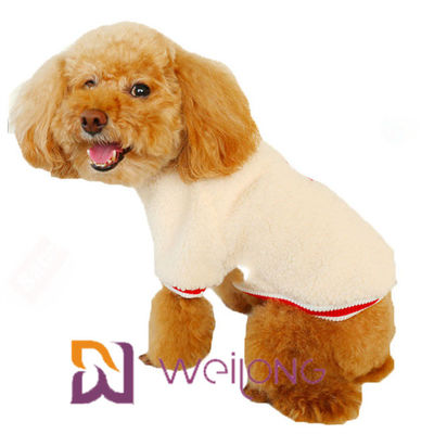 La maglietta di Rib Knit Short Sleeve Pet tiene la maglietta molle calda di Sherpa per il cane