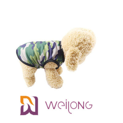 Maglia respirabile variopinta della maglietta normale senza maniche dell'abbigliamento dell'animale domestico della camicia del cane del cammuffamento
