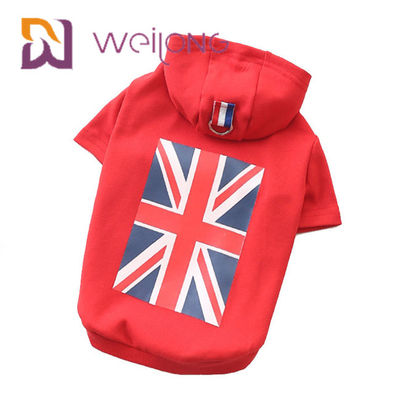 Tipo maglie con cappuccio sveglie della bandiera di Jack Rubber Print del sindacato il breve di maglia con cappuccio BRITANNICA dell'animale domestico del cane di BSCI
