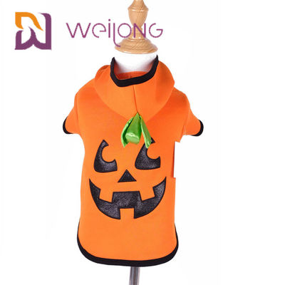 Maglia con cappuccio Cat Dog Clothes del cane di Autumn Embroidery Face Halloween Pumpkin