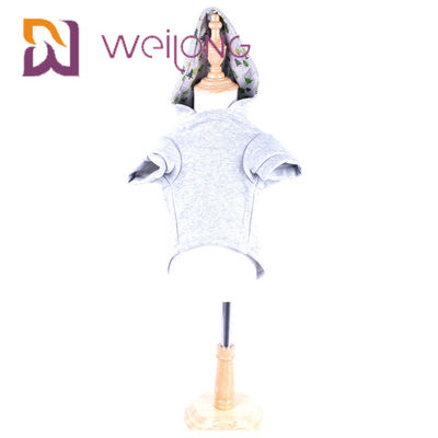 Maglietta felpata maniche corte di E Cat Dog Fleece Hoodie Cotton