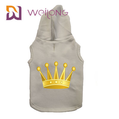 Maglia con cappuccio personalizzabile del cane del cotone dei modelli CVC con la stampa di gomma