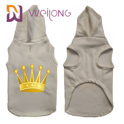 Maglia con cappuccio personalizzabile del cane del cotone dei modelli CVC con la stampa di gomma