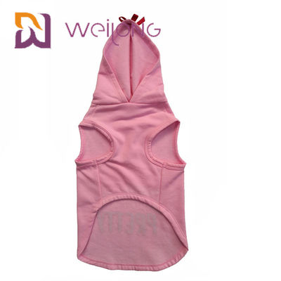 CVC il vello della maglietta felpata del cotone tiene i cani/gatti rosa caldi di maglia con cappuccio dell'animale domestico