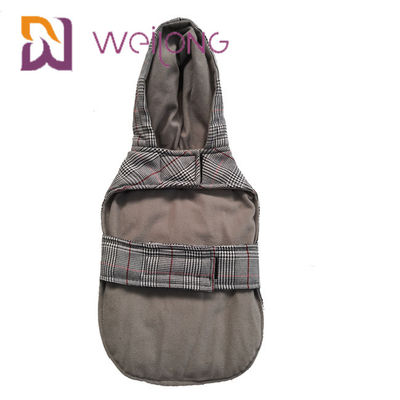 L'inverno su ordinazione di maglie con cappuccio del cane del tricot spazzolato pied de poule tiene la maglia con cappuccio calda del cucciolo di BSCI