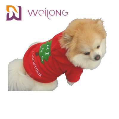 Ricami la MAGLIA CON CAPPUCCIO polare dell'animale domestico del vello per la maglia con cappuccio del vello del cane di Natale