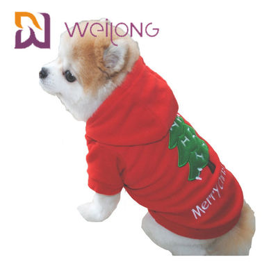 Ricami la MAGLIA CON CAPPUCCIO polare dell'animale domestico del vello per la maglia con cappuccio del vello del cane di Natale