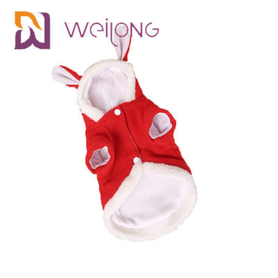 Vello polare di maglia con cappuccio 100% dell'animale domestico di Pasqua Bunny Costume Halloween Cosplay Rabbit per Cat Dog