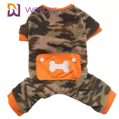 Poli vello Onesie del cane del cranio del cammuffamento del pigiama dell'animale domestico di inverno del vello