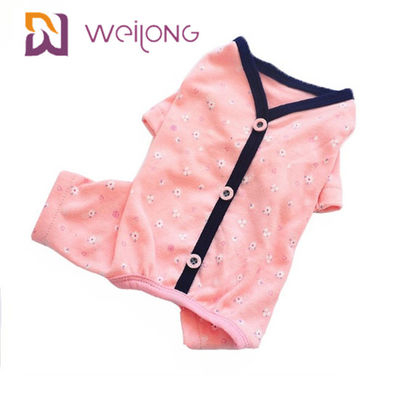 Rivestimento del Jersey del cotone del pigiama dell'animale domestico del cardigan del modello personalizzazione di estate/della primavera