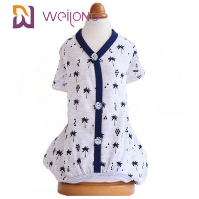Rivestimento del Jersey del cotone del pigiama dell'animale domestico del cardigan del modello personalizzazione di estate/della primavera