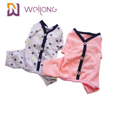 Rivestimento del Jersey del cotone del pigiama dell'animale domestico del cardigan del modello personalizzazione di estate/della primavera