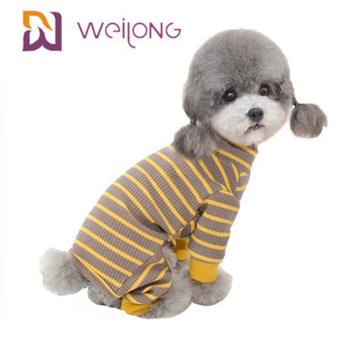 I pigiami in bianco e nero a strisce del cane del plaid dell'estate hanno personalizzato il filato tinto